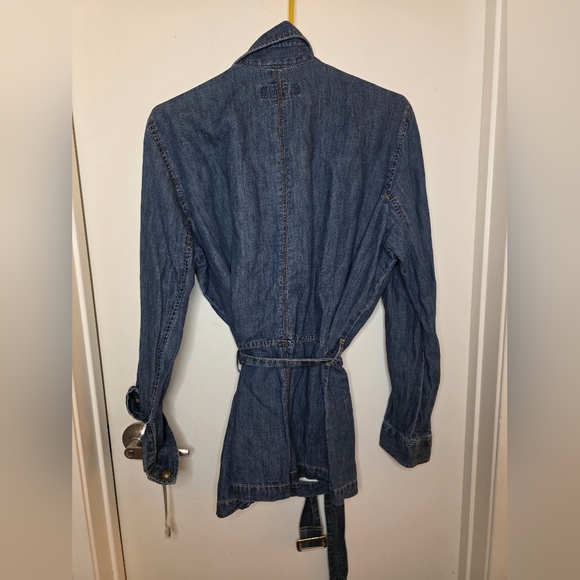 NWT Lauren Ralph Lauren Women's Denim Belted Jacket Size 1X - Picture 7 of 7